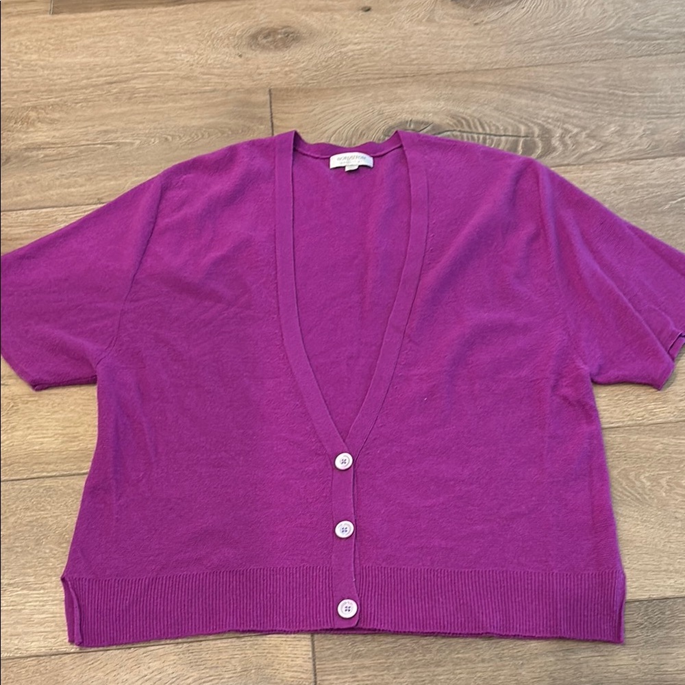 Short sleeve cashmere sweater